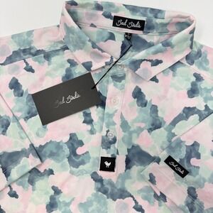 Bad Birdie Mens Mirage Oasis Core‎ Polo Shirt Camo Golf Performance Large NEW